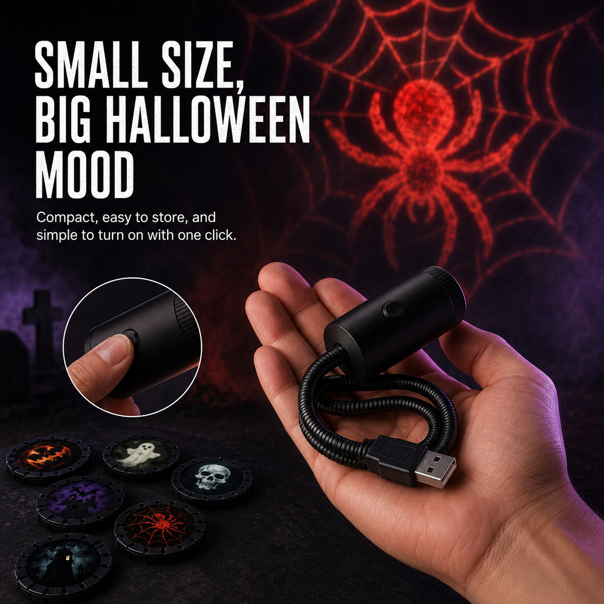 Bekapcsold és használd HD Halloween horror vetítő