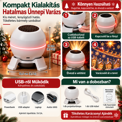 🔥UTOLSÓ NAP 49% KEDVEZMÉNY -🎈🎄 REBYIPO®Varázslatos Karácsonyi Vetítő Éjszakai Lámpa