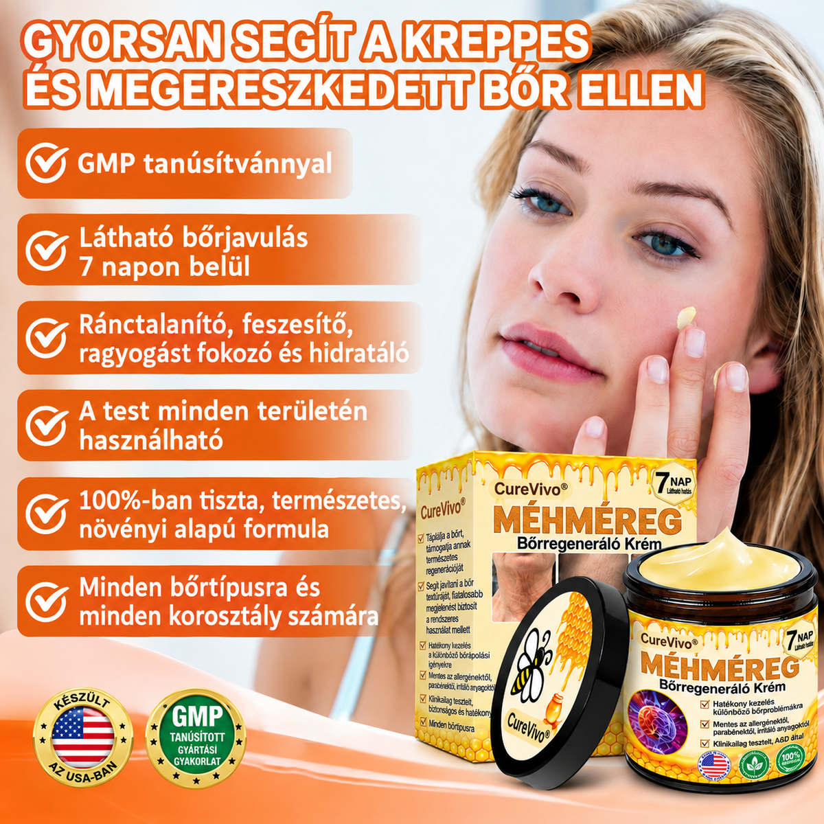 🔥Hivatalos Márkabolt 丨 CureVivo® Méhméreg Pro Komplex Krém — Bőrfeszesítés minden bőrtípusra