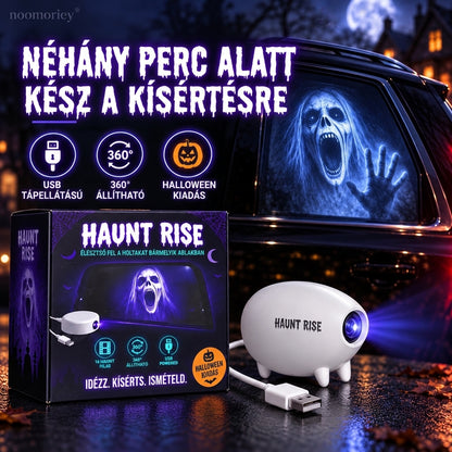 🎃 Halloween ablakvetítő 👻 16 ijesztő jelenet, USB-s ünnepi dekoráció