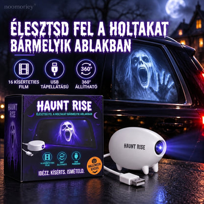 🎃 Halloween ablakvetítő 👻 16 ijesztő jelenet, USB-s ünnepi dekoráció